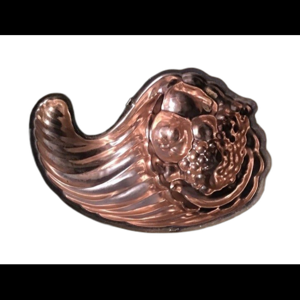 Vintage 1963 Copper Cornucopia Jello Mold & Cake Pan | Retro Kitchen Decor